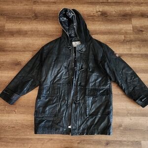 Triple Fat Goose Black Genuine Leather Men's Size Medium Coat